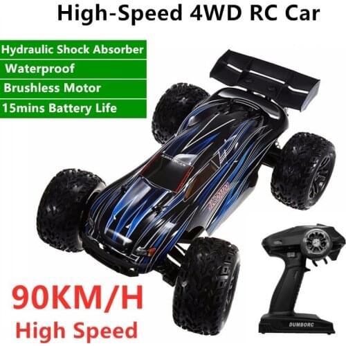 Remote Control 4WD Brushless Racing Car RC 2.4G 90KM/H 15mins Electric Waterproof High-Speed Off-Road Remote Control Car Model