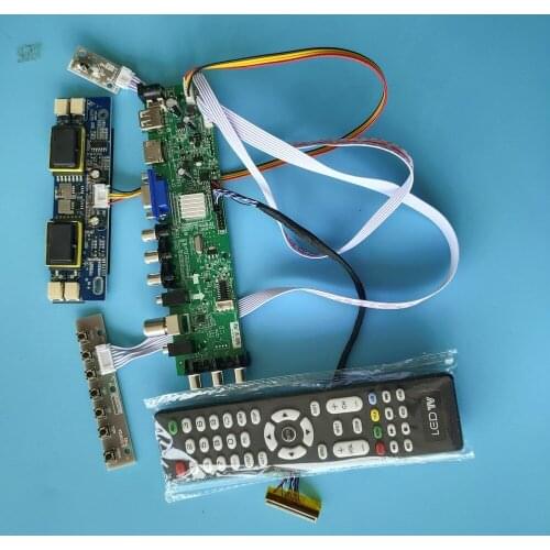 Kit for LTM170EU-L25/LTM170EU-L35 Controller board Panel HDMI VGA 30pin AV TV USB DVB-T2 DVB-T Digital LCD 1280X1024 4 CCFL 17"