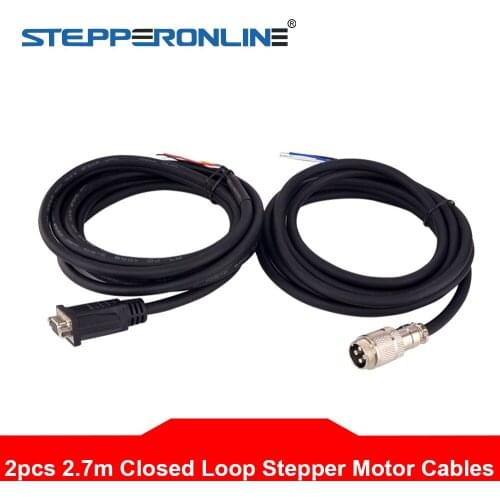 2.7m Closed Loop Stepper Motor Extension Cable Kit for Nema 23 & 24 Closed Loop Stepper Motor & for Encoder