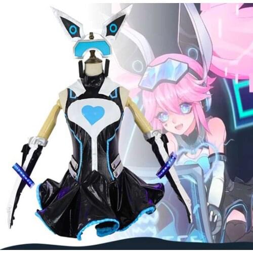 Game Arena of Valor Cosplay Costumes Hacker Girl Angela Cosplay Dress Halloween Carnival Party Women wig for adult