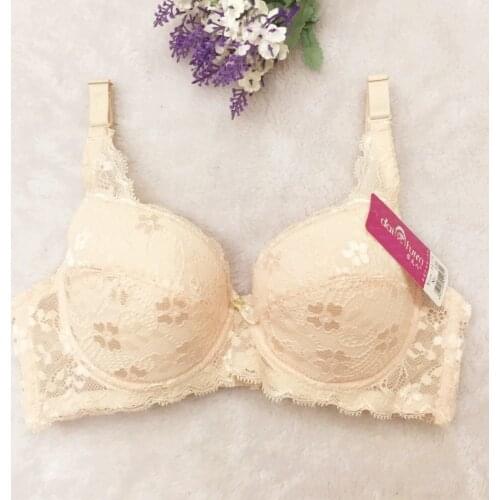 New underwear lace bra ladies bra sexy delicate flowers gathered push up lingerie
