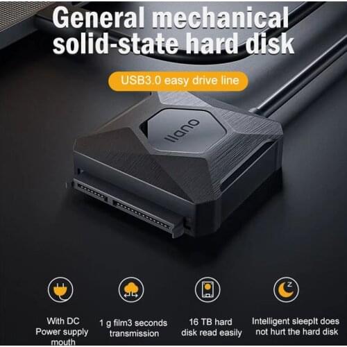 LLANO USB3.0 To SATA Converter Portable 2.5/3.5inch Hard Drive Adapter Data Cable SSD/HHD/CD Easy Drive Line For Laptop Desktop