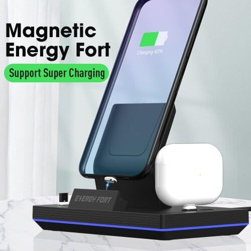 SIKAI Magnetic Desktop Charging Dock Station For iPhone 11 Pro Xr Charging Docking Station USB Charger Holder Stand