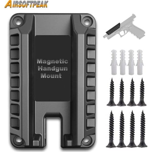 Gun Magnet Mount Magnetic Flat Top Handgun Mount Concealed Quick Load Draw Pistol Holder Truck Home Desk Gun Mount for Glock Sig