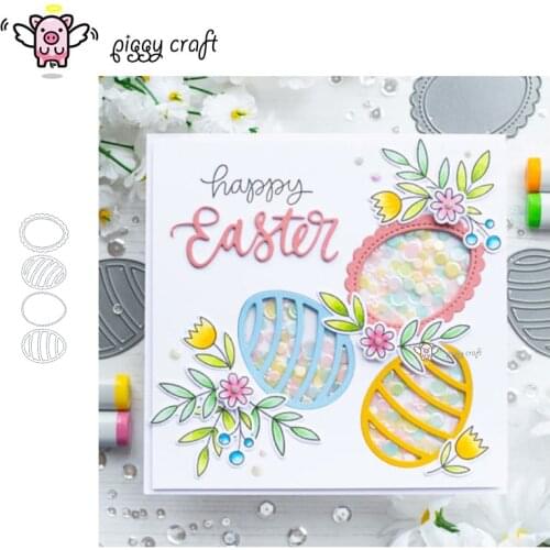 Piggy Craft metal cutting dies cut die mold Easter egg decoration Scrapbook paper craft knife mould blade punch stencils dies