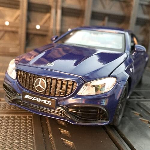 1/32 Mercedes-Benz C63S AMG Alloy car model toy high quality simulation Collection Ornament for friend birthday present gift boy