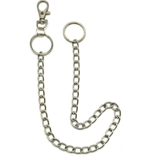 43cm Fashion Punk Hip-hop Trendy Wallet Chain Belt Waist Male Pants Key Chain Men Jeans Punk Metal Trousers Key Chains