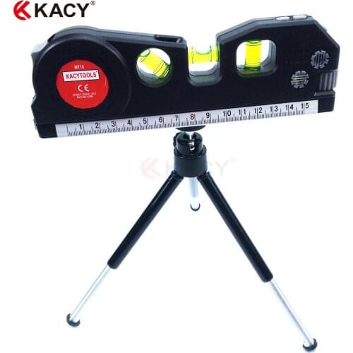 Kacytools MT16 4 in 1 multi-function portable 2lines 1 dot cross smart pro Laser level with 3m measuring tape and mini tripod