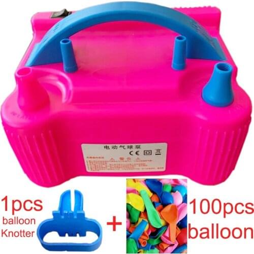 220V/110V Electric Balloon Inflator Pump AC Plug Double Hole Nozzle Air Compressor Inflatable Electric Balloon Pump Air Blower