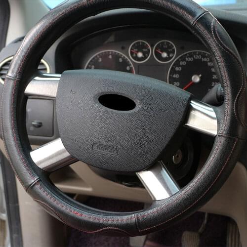 Car Steering Wheel Decoration Cover Steering Wheel Sequins Trim Sticker for Ford Focus 2 MK2 2005 - 2011 Stainless Steel
