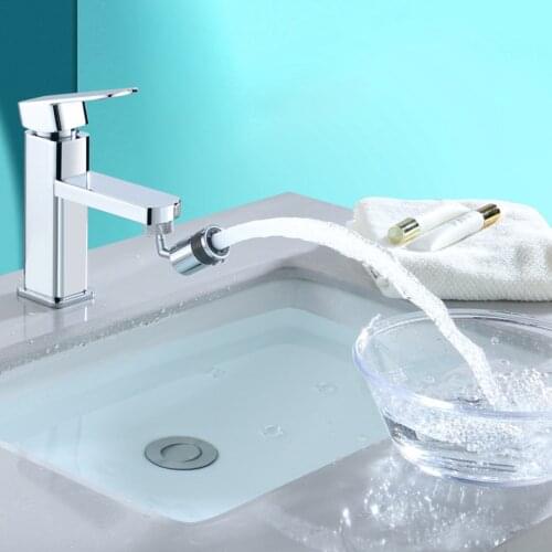 360-720° Rotatable Universal Splash Faucet Spray Head Wash Basin Tap Extender Adapter Kitchen Tap Nozzle High Pressure Soft Mode