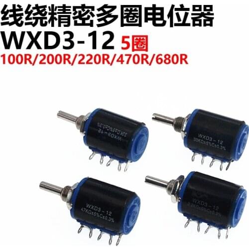 New WXD3-12 100R 200R 220R 470R Wirewound Potentiometer
