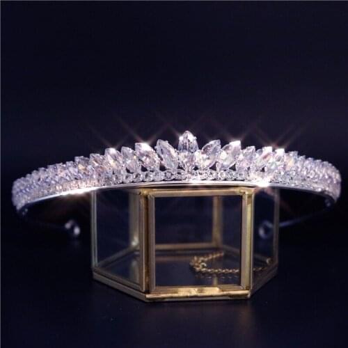 Wholesale Fashion Zircon Tiaras Crowns Children Girl Bridal Prom Bride Bridesmaid Gift Wedding Party Jewelry Hair Accessories