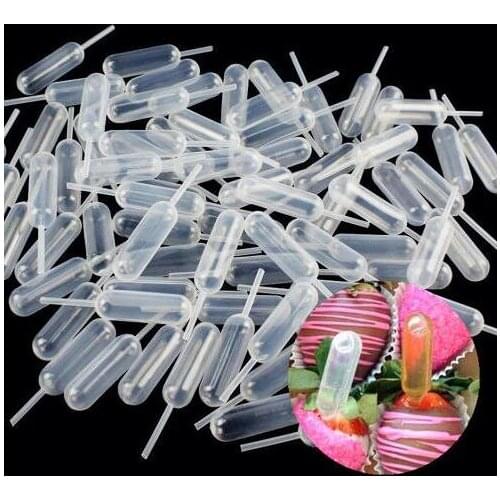 50pcs/100pcs Plastic Squeeze 4ml Transfer Pipettes Dropper Mayitr Disposable Pipettes For Strawberry Cupcake Ice Cream Chocolat
