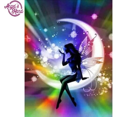 Full square diamond 5D DIY diamond embroidery moonlight girl diamond painting Cross Stitch Rhinestone mosaic home decoration CX