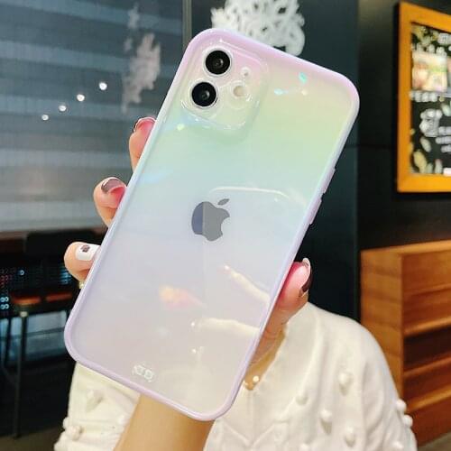Shockproof Bumper Transparent Silicone Phone Case For IPhone 12 Pro max 11 Pro X XR XS Max 7 8 Plus Clear Soft Back Cover