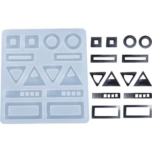Silicone Earring Pendant Mold Epoxy Resin Silicone Mold Geometric Resin Molds Epoxy Resin Crafts DIY Jewelry Making Tools