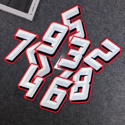 Reflective Arabic Numerals Motorcycle Side Strip body Motobike Number Sticker Car Decal for KTM Kawasaki YAMAHA Suzuki Honda