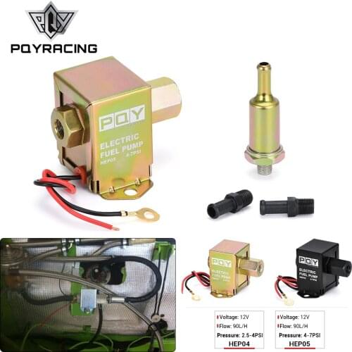 Universal 12V Electronic Inline Fuel Pump 4-7PSI High Pressure 90LPH Gas Petrol Diesel Compatible 40104 40106 40107 P502