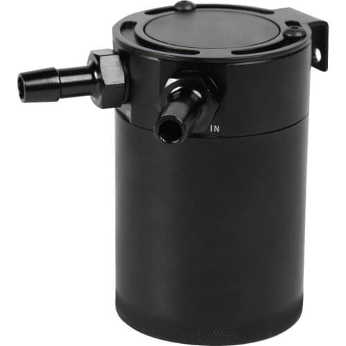 Universal Oil Catch Can Compact Baffled 2-Port Aluminum Reservoir Oil Catch Tank Fuel Tank Parts Two hole breathable Kettle