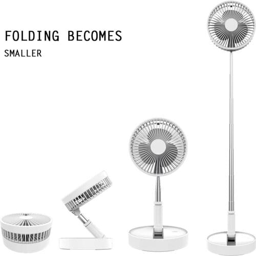 Z30 USB Floor Fan Folding Telescopic Mini Fan Rechargeable Student Folding Cooling Small Dormitory Bed Desk Outdoor Camping