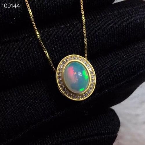 Anniversary Jewelry Wholesale Opal necklace pendant 100% Natural Pink Opal pendants 925 sterling silver jewellery