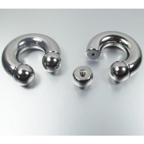 1 Piece Big Size Stainless Steel CBR Internally Threaded Hoop Sexy Rings Lip Horseshoe BCR Nose Rings Body Piercing Jewelry