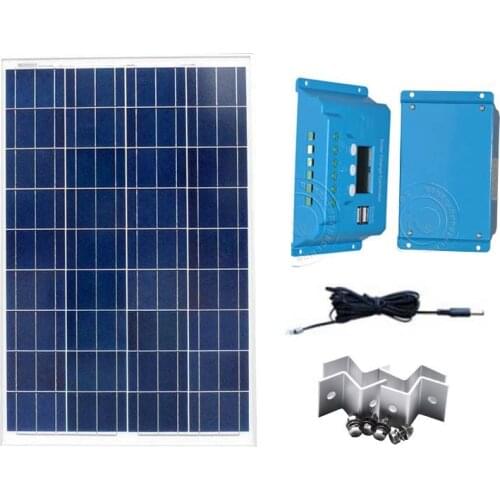 100w 18v Solar Panel Kit Solar Charge Controller 12v/24v 10A Waterproof Solar Energy System Caravan Car Camp Rv LED Light