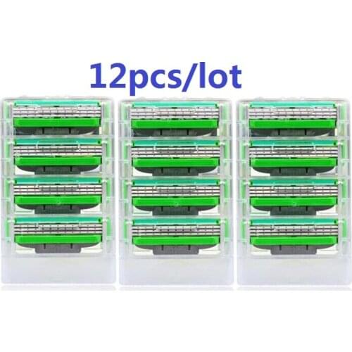 12pcs/pack Mens Safety Razor Blades Face care Shaving blades Manual shaving Cassette for Gillette mach 3