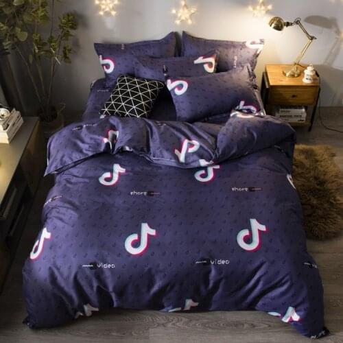 3/4 pcs Bedding Set Duvet Cover Sheet Pillowcase Bed Linens Adult Kids Child Single Full Double Queen King Size 180x220 200x230