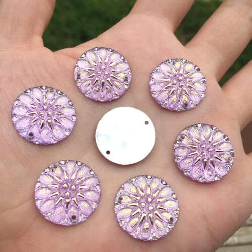 45pcs Acryl Round Flatback Cabochon Scrapbook Craft Wedding Decoration diy rhinestones decorate -HB10