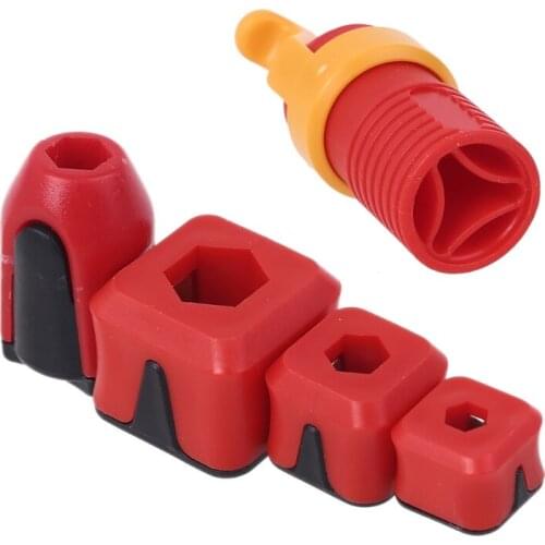 5pcs/set Screwdriver Bit Magnetic Ring Strong Magnetizer Screw Fixed Holder Pick Up Hand Tools