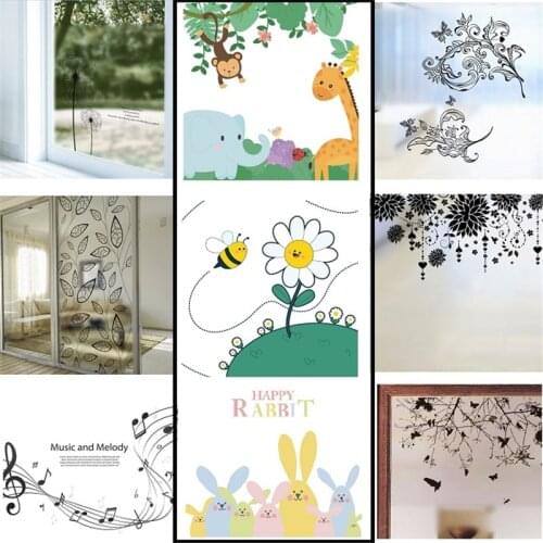 58X60cm window glass sticker light opaque bathroom sliding door blackout privacy window film home decoration personality