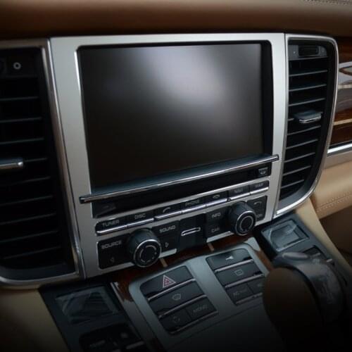 Car Styling Navigation Screen Panel Decoration Cover Trim For Porsche Panamera Cayenne Macan Aluminium Alloy Car Accessories