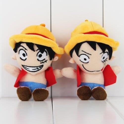 12cm Plush Toy Monkey D Luffy Stuffed Doll Keychain Gift for Children