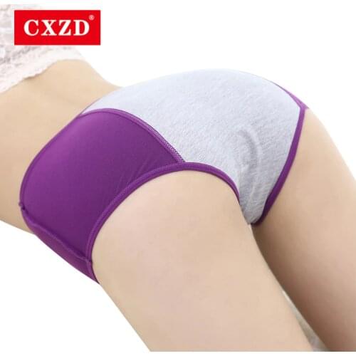 CXZD Bamboo fiber Women high waist waterproof menstrual period physiological pants leakproof underwear Female Lingerie Breifs