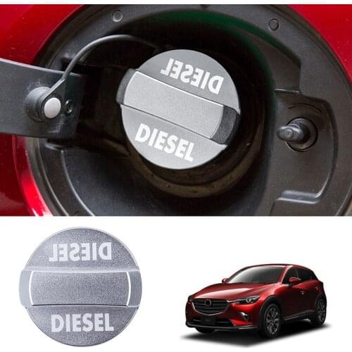 Car Aluminum Alloy Fuel Tank Decorative Stickers Fuel Tank Cap Fuel Tank Trim Cover for Mazda CX-5 Mazda 3