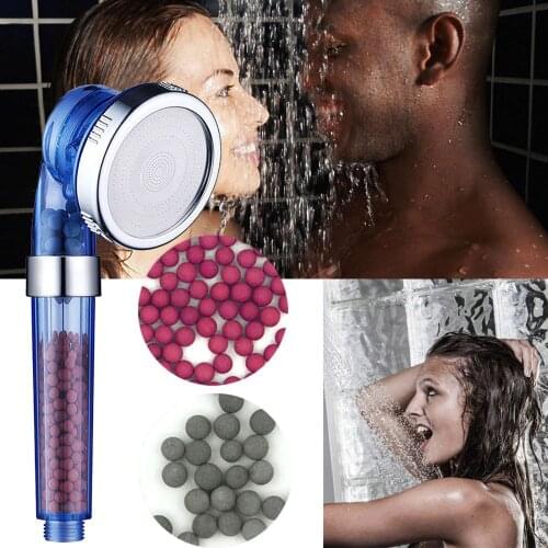 Shower Head, Handheld High Pressure Filter Filtration Stone Stream Shower Head Water Saving Ionic with 1 and 3 Function Adjustab