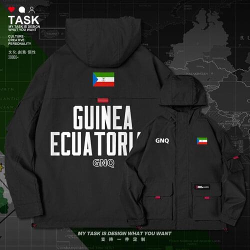 Equatorial Guinea Ecuatorial GQ GNQ Guinean Equatoguinean men jacket hooded nation flag mens streetwear mens autumn clothes