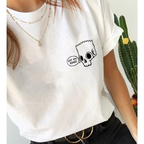 Eat Bones Skull Coll Pocket T-Shirt Stylish Graphic Ladies Funny Slogan Tee Grunge Hipster Tumblr Aesthetic Skull Vintage Tops