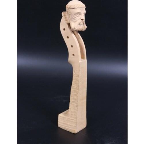 1Pcs Hand-Carved Maple 4/4 Violin Neck Violin Parts Carved Headstock