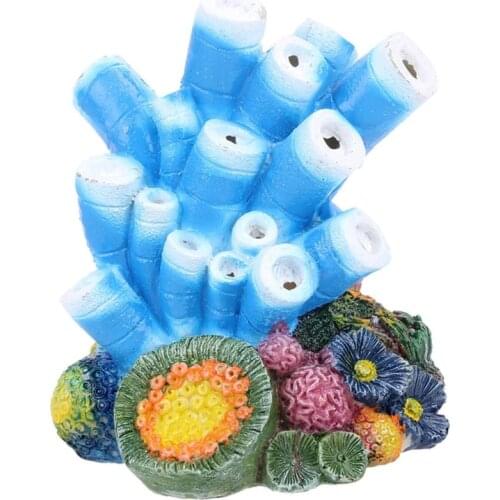 Artificial Coral Plant Colorful Fake Coral Ornaments Aquarium Decor Polyresin Simulation Coral for Fish Tank Decorations