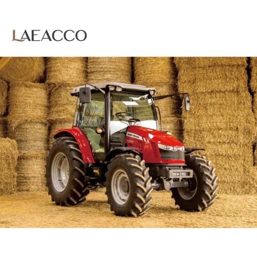 Laeacco Old Tractor Warehouse Rural Haystack Baby Newborn Party Birthday Photo Background Photography Backdrop Photo Studio