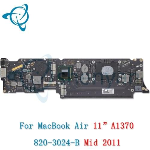 Shenyan 820-3024-B 2011 A1370 Motherboard for Macbook Air 11.6" 1.8 GHZ 4 GB EMC 2471 MC968xx/A logic board