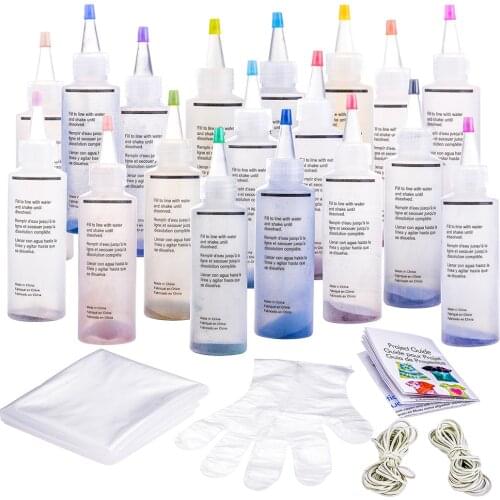 18pcs Tie Dye Kit Non-toxic DIY Garment Graffiti Fabric Textile Paint 120ml Colorful Clothing Tie Dye Kit Pigment Set