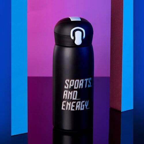 New Stainless Steel Water Bottle Sport Insulated Thermos Bottle Coffee Mug Vacuum Flask Travel Tea Cup 380ml Tumbler Bottles