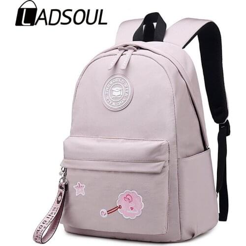 New Casual Backpack Shoulder Bag Solid Color Nylon Backpack Men And Women Students Bag Waterproof High Quality Fashion Backpack