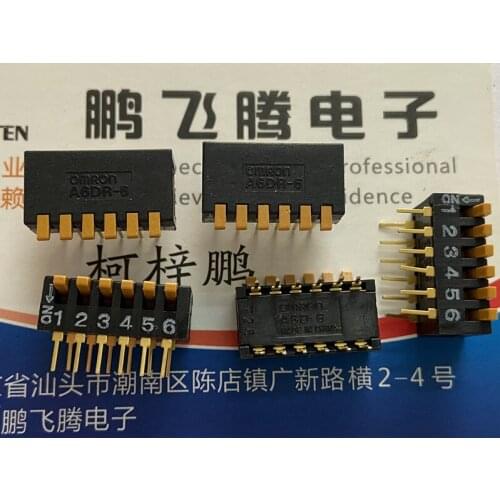 Original new 100% A6DR-6100 dial switch 6-bit piano key side dip code switch 2.54mm