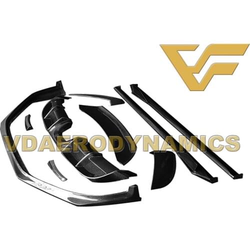 Suitable For 16-20 718 Porsche Cayman Boxster VAD-P Carbon Fiber Body Kit Front Lip Rear Lip Diffuser Side Skirts Vent Spoiler