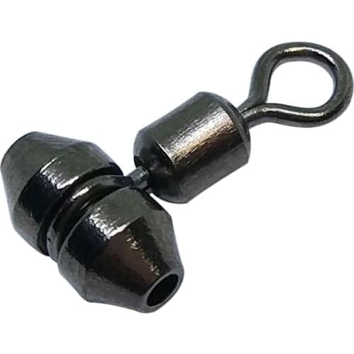 100-pieces Fishing Swivels Rolling 3 Way Swivel S/M/L Stainless Steel Sea Fishing Connector Carp Hook Link